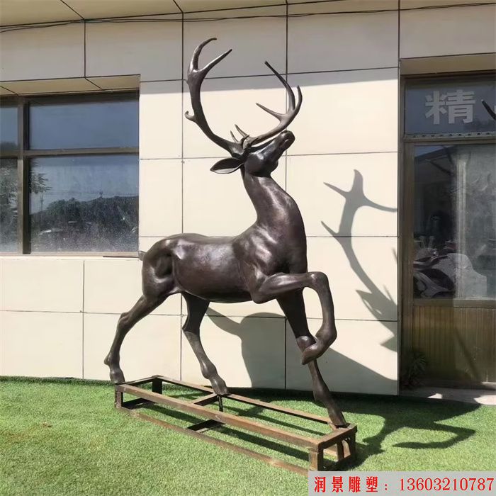铸铜小鹿雕塑 草坪摆件鹿雕塑 (3)