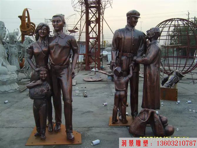 人物缎铜雕塑